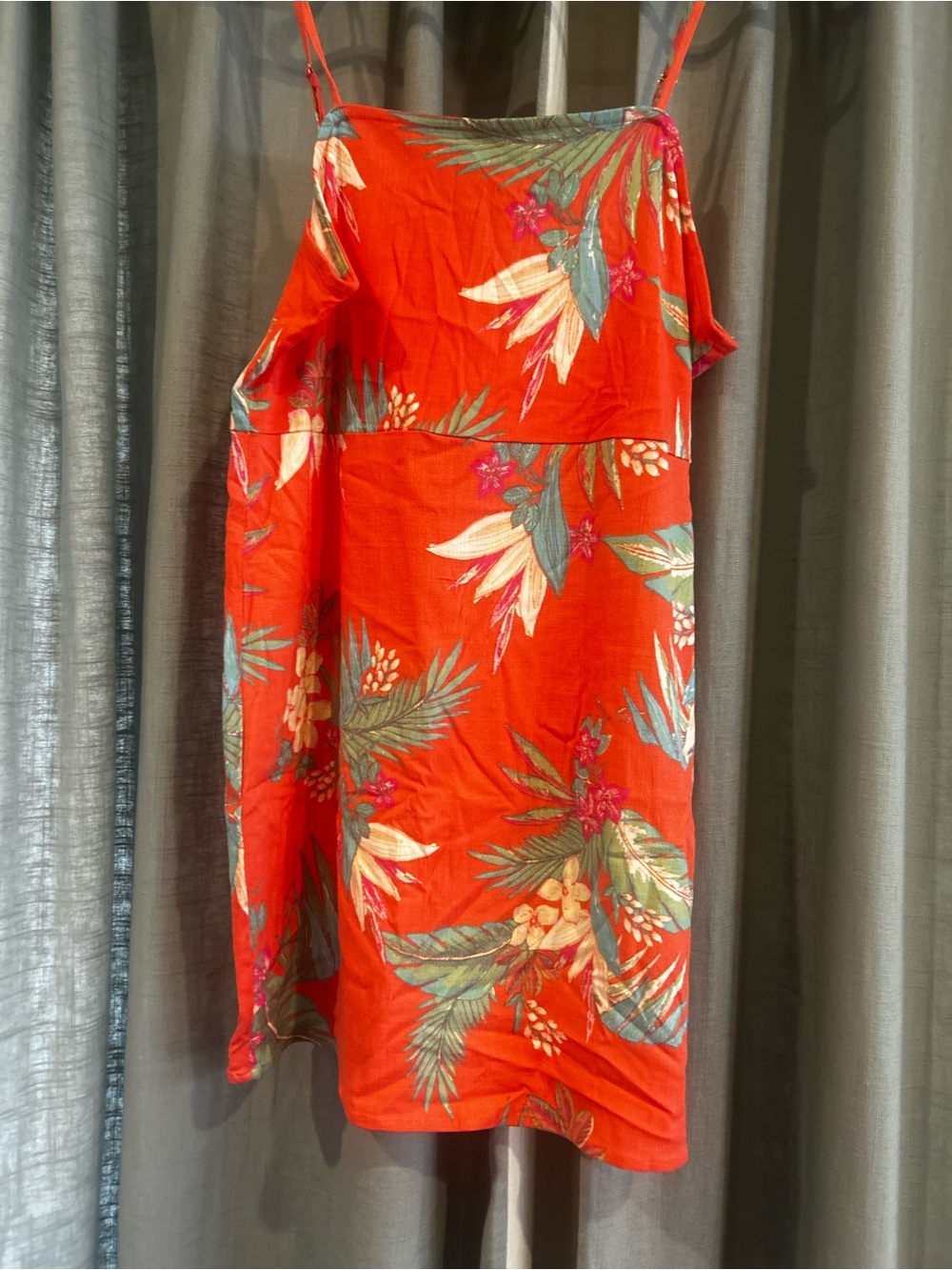 wild fable Red Tropical Floral Slip Mini Dress coral colored